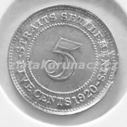 Straits Settlements - 5 cents 1920