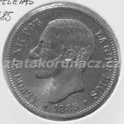 Španělsko - 5 pesetas 1885 MS-M