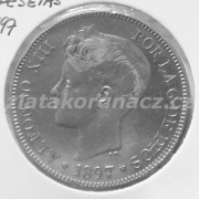 Španělsko - 5 pesetas 1897 SG-V