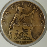 Anglie - 1 farthing 1919