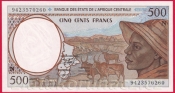 Centrální Afrika - 500 Francs 1999