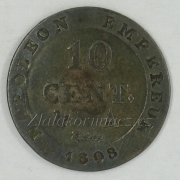 Francie - 10 centimes 1808 A