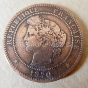 Francie - 10 centimes 1870 A