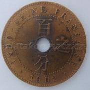 Francouzská Indočína - 1 cent 1902 A