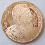 Friedrich III.Deutsch.Kaiser,5 Mark C.Grimm Cottbus Delikatessen