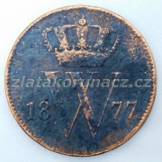 Holandsko - 1 cent 1877 varianta