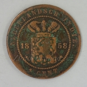 Indie - Holandská - 1 Cent 1858