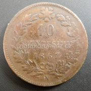 Itálie - 10 centesimi 1867 N