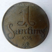 Lotyšsko - 1 santims 1935