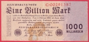 Německo - 1 Billion mark 1.11.1923 - série C