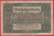 Německo - 10 mark 6.2.1920 E-O