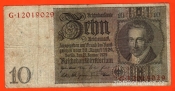 Německo - 10 Reichsmark 22.1.1929 - série G-B