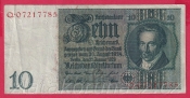 Německo - 10 Reichsmark 22.1.1929 - série Q-L - 8 m.č.