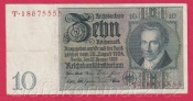 Německo - 10 Reichsmark 22.1.1929 - série T-F - 8 m.č.