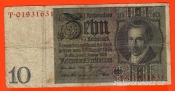 Německo - 10 Reichsmark 22.1.1929 - série T-P