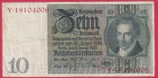 Německo - 10 Reichsmark 22.1.1929 - série Y-F- 8 m.č.