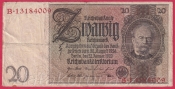 Německo - 20 Reichsmark 22.1.1929 - série B-i - 8 m.č.