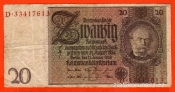 Německo - 20 Reichsmark 22.1.1929 - série D-B