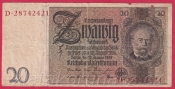 Německo - 20 Reichsmark 22.1.1929 - série D-G 