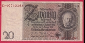 Německo - 20 Reichsmark 22.1.1929 - série D - M - 8 m.č.