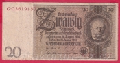 Německo - 20 Reichsmark 22.1.1929 - série G-B - 8 m.č.