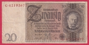 Německo - 20 Reichsmark 22.1.1929 - série G-M 