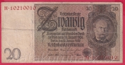 Německo - 20 Reichsmark 22.1.1929 - série H-i - 8 m.č.