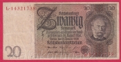 Německo - 20 Reichsmark 22.1.1929 - série L-K - 8 m.č.