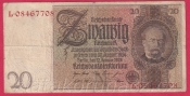 Německo - 20 Reichsmark 22.1.1929 - série L-N - 8 m.č.