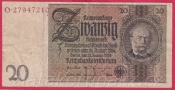 Německo - 20 Reichsmark 22.1.1929 - série O-D