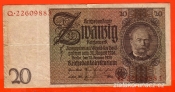 Německo - 20 Reichsmark 22.1.1929 - série Q-D