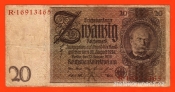  Německo - 20 Reichsmark 22.1.1929 - série R-X 