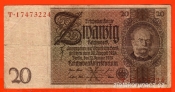 Německo - 20 Reichsmark 22.1.1929 - série T-X 