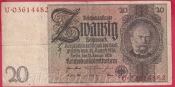 Německo - 20 Reichsmark 22.1.1929 - série U-A - 8 m.č.