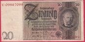 Německo - 20 Reichsmark 22.1.1929 - série V-F - 8 m.č.