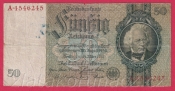 Německo - 50 Reichsmark 30.3.1933 - série A - E - 7  m.č.