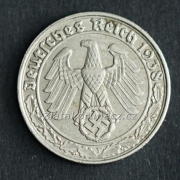 Německo - 50 Reichspfennig 1938 F Nikl