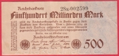 Německo - 500 Milliarden mark 26.10.1923 -serie 28K