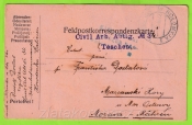 Rakousko-Uhersko - Razítko Civil Arb.Abtig No 34 Teschen