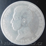 Španělsko - 1 peseta 1905 SM-V