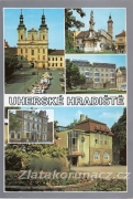 Uherské Hradiště - Grand hotel, socha, chrám