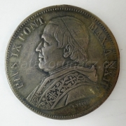 Vatikán - 5 lire 1870 B